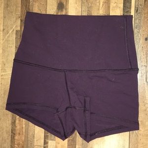 Purple lululemon shorts